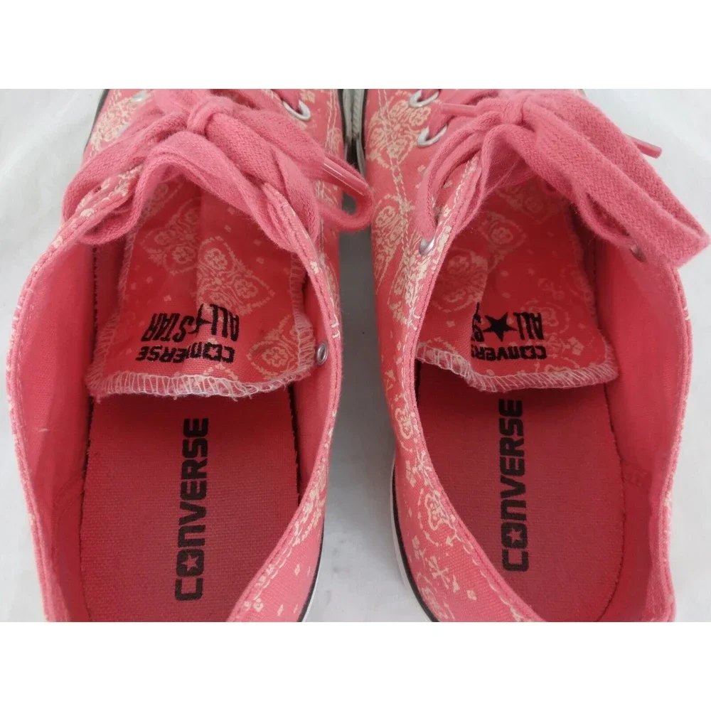 Converse Low Top Sneakers in Pink Bandana Print - Picture 9 of 11